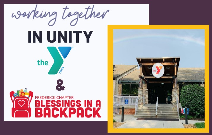 YMCA Frederick County and Frederick Chapter of Blessings in a Backpack team up to host a food packing event for the UNITY campaign.